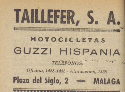Taillefer anuncio de motocicletas Guzzi Hispania de 1951.jpg
